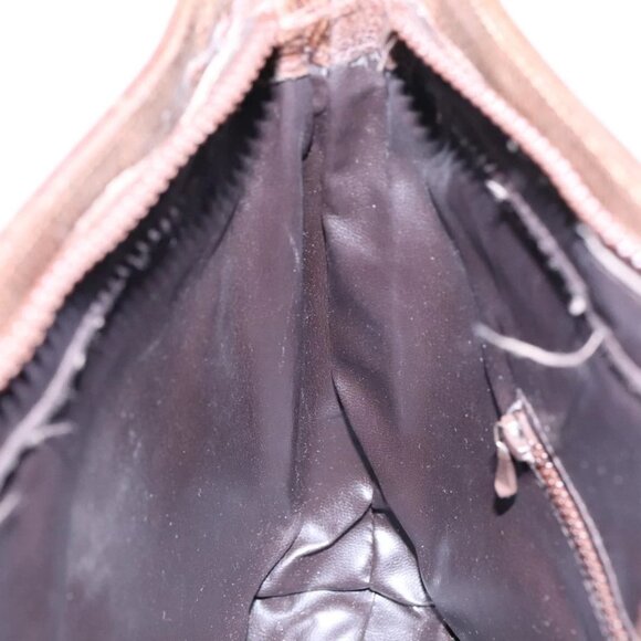 GUCCI GG Supreme Web Sherry Line Shoulder Bag PVC Beige Gold Red Auth 95726 - Picture 11 of 16